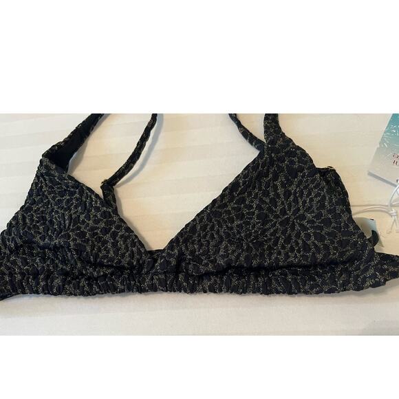 ANDIE Swim - The Tropez Top - Black & Gold - Size M - NWT - Picture 4 of 7